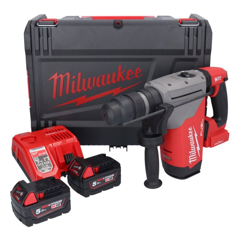 Milwaukee M18 ONEFHPX-502X Akku Kombihammer 18 V 5,0 J Brushless + 2x Akku 5,0 Ah + Ladegerät + HD Box